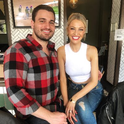 Carley Shimkus and her husband, Peter Buchignani, took a picture.